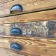 Industrial workshop furniture in pine with 10 drawers, circa 1940.
