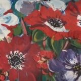 Framed painting 35X28 cm Anemones