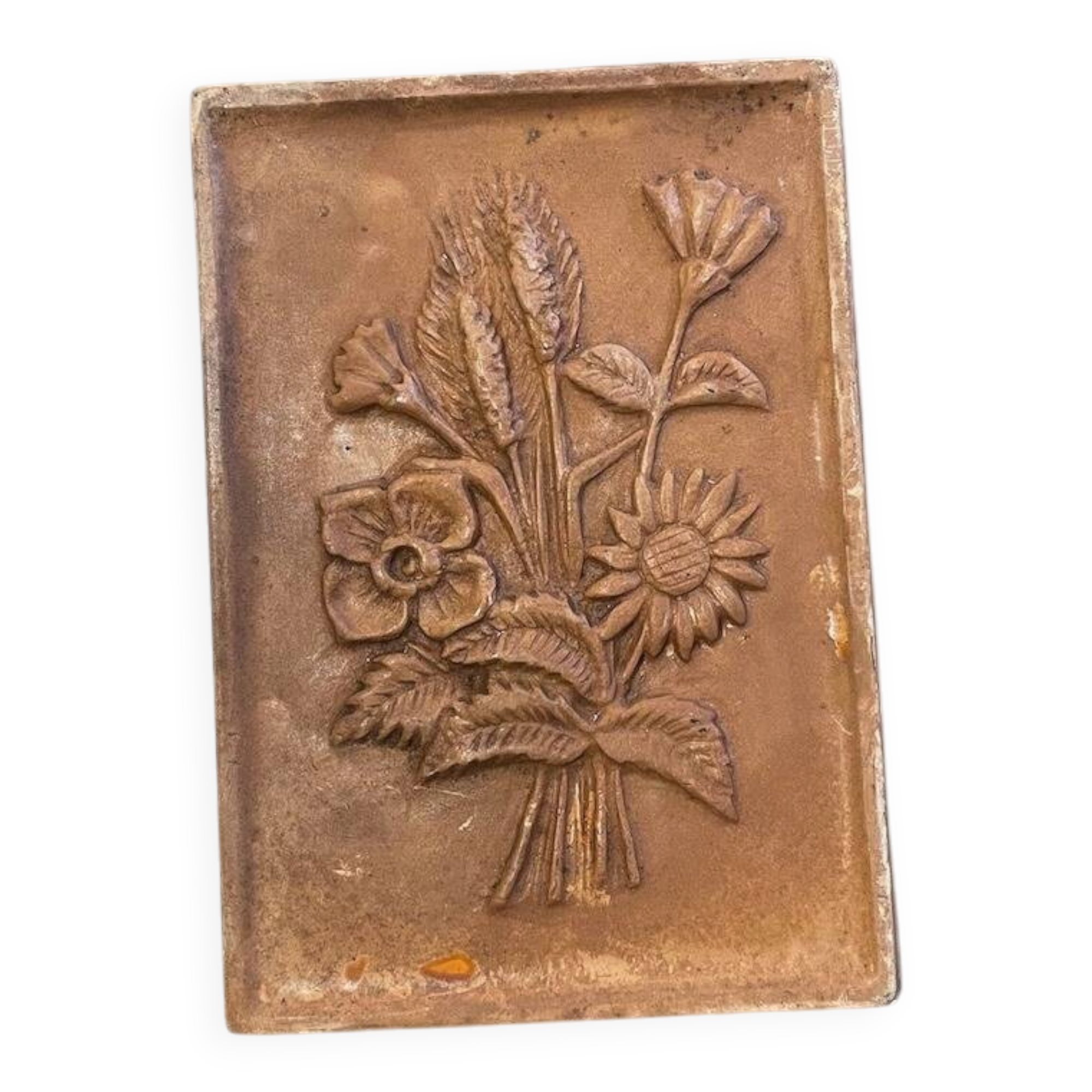 Tableau floral en plâtre
