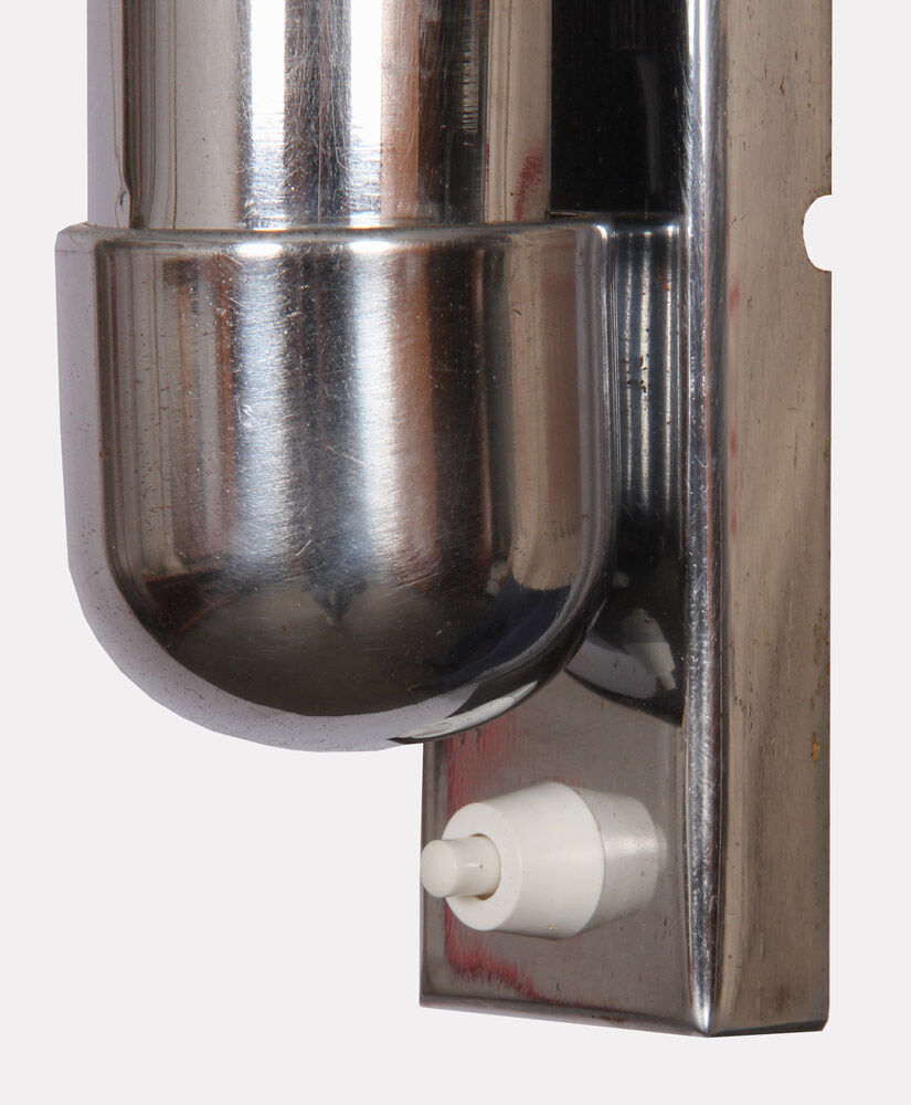Chrome metal wall light by Napako, 1960