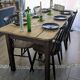 Antique farmhouse table in patinated solid wood - 178 cm
