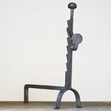 Grilles de cheminée brutalistes, années 1930, ensemble de 2