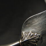 Solid silver foie gras shovel, pâté mignardise Rocaille XIXe Minerve 1st title