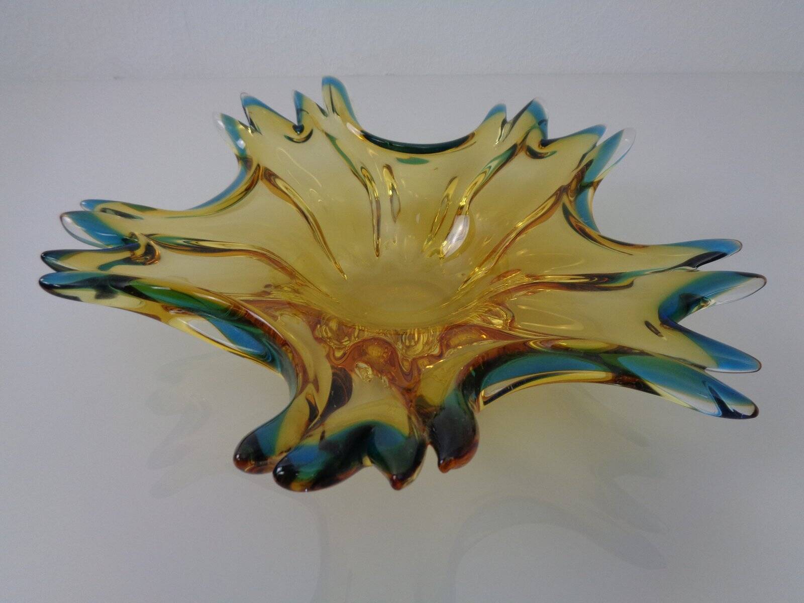 Sommerso Murano Glass Bowl, Italy, 1960s