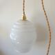 Pair of lamp in pale pink glass of clichy