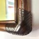 Antique mirror in bamboo and woven leather