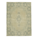 Hand-Knotted Persian Antique 1970s 284 cm x 388 cm Beige Wool Carpet