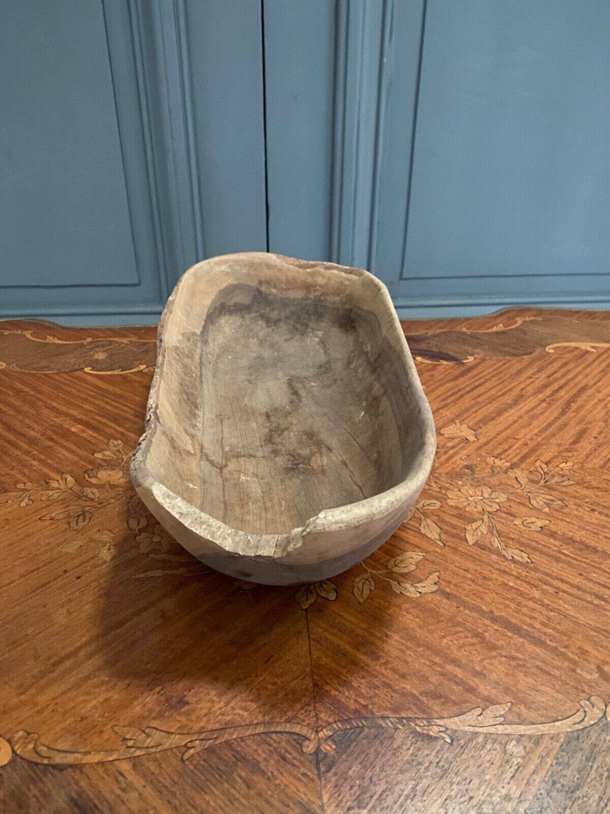 Brutalist wooden fruit bowl 1970