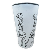 Verre vintage signé Cabu