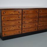 Vintage German pine & oak apothecary cabinet, 1950s