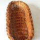 Wicker bread basket, braided, handmade, vintage from the 1970s