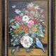 Pendant Gd Tableaux HST "Bouquet of flowers" signed Germaine Michelet + frame