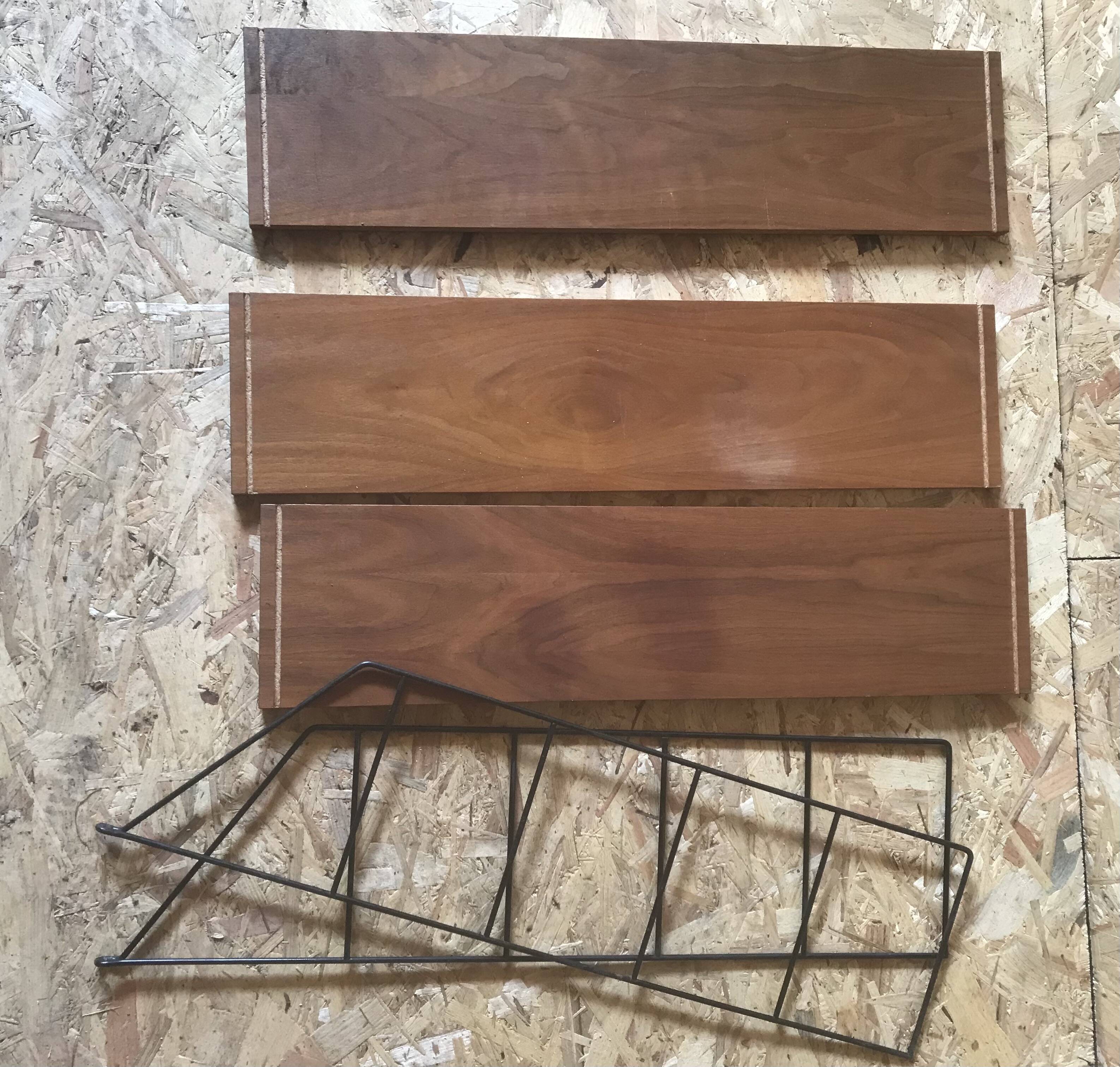 Vintage three-tier string shelf