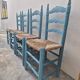 4 chaises paillées anciennes de style provençale
