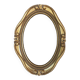 Stylized oval gold frame