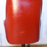 Faux leather office armchair