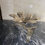 Cendrier fleur en laiton vintage