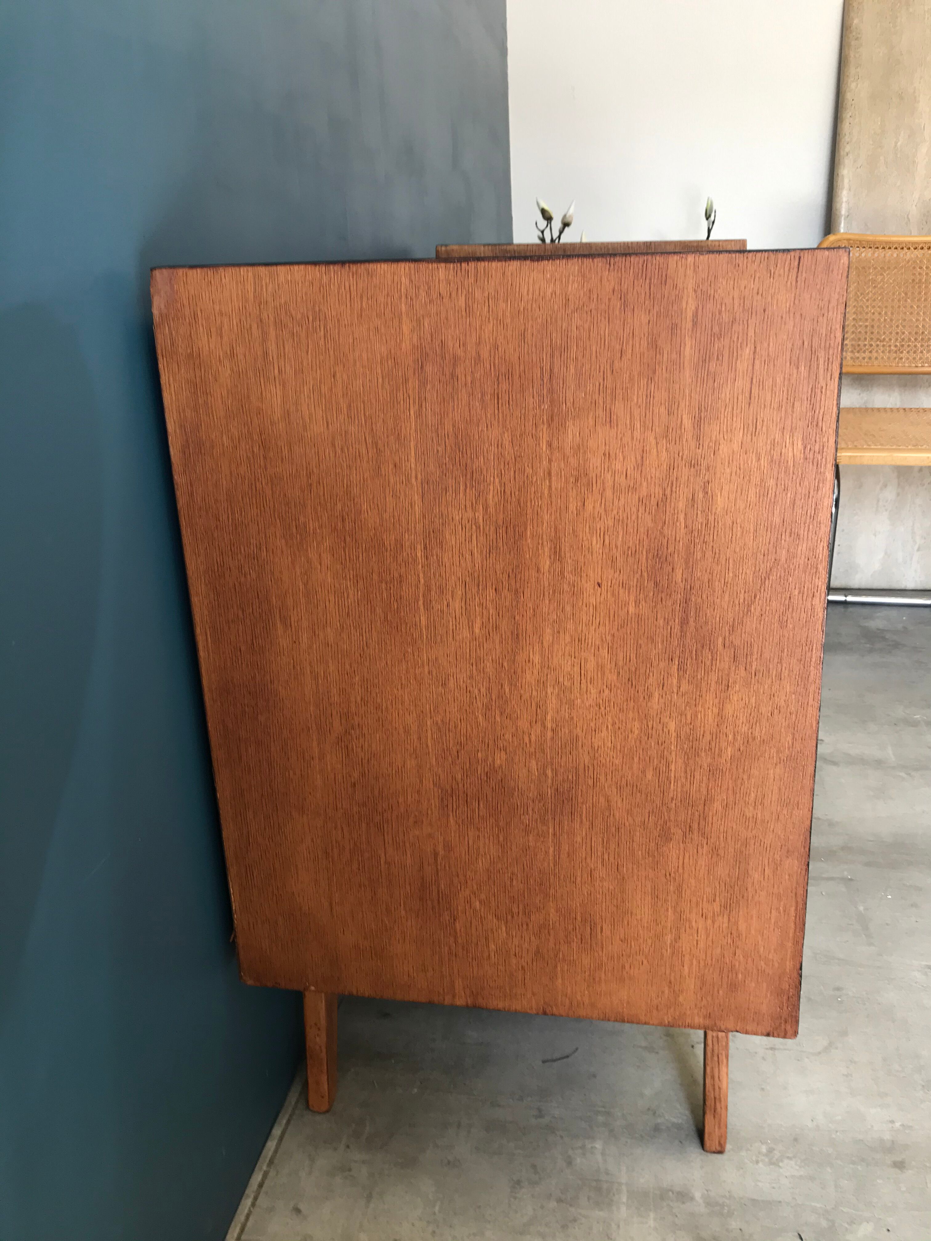 Vintage chest of drawers with compass feet