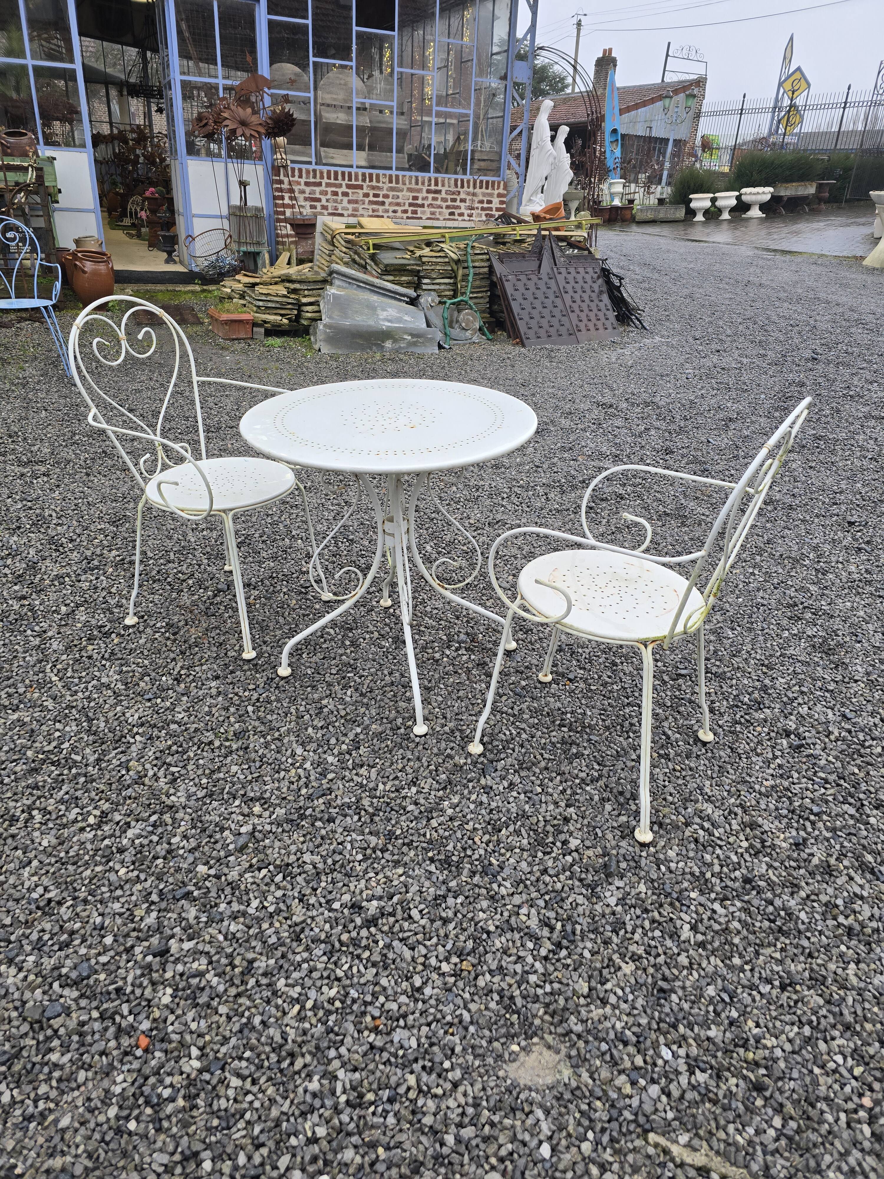 Wrought iron garden furniture