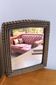 Vintage wicker rattan wall mirror