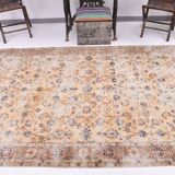 5x8 Rug For Farmhouse Room Blue Orange Vintage Rug, 162x262Cm SK 5165