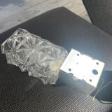 Wall lamp in glass and brass 60s