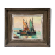 Tableau des années 50 "Les deux voiliers" signé Bérard.