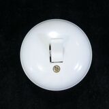 6 Old switches back and forth '' in vintage white plastic