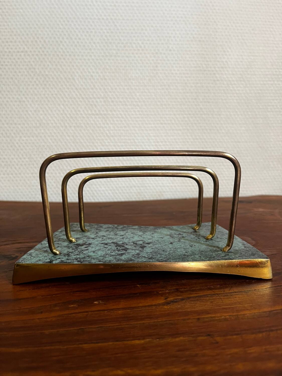 Letter holder in brass from the 1950s