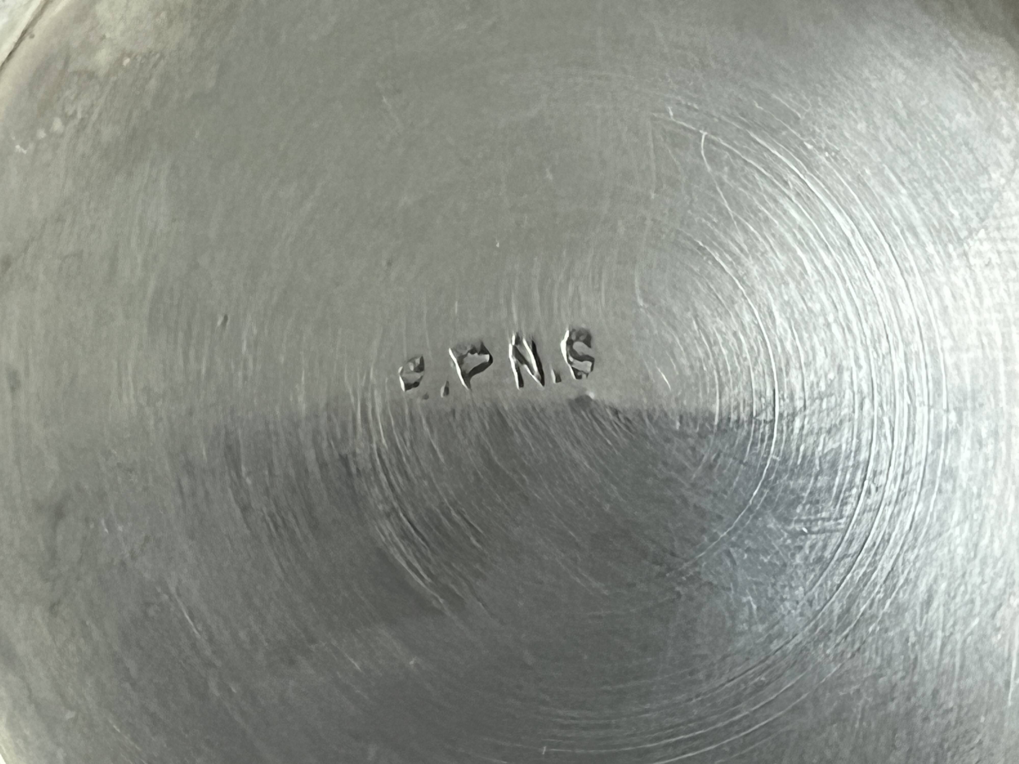 Deux petits pots service à thé métal argenté EPNS XXème