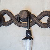 Wooden wall coat rack