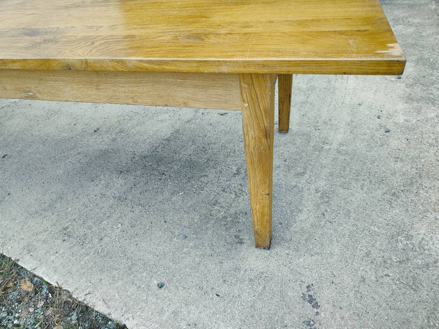 Duo XXL farmhouse table 320 cm oak spindle legs