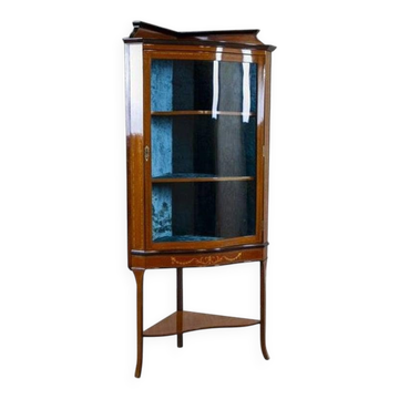 Cabinet d'angle anglais de la fin du 19e siècle en brun, années 1890