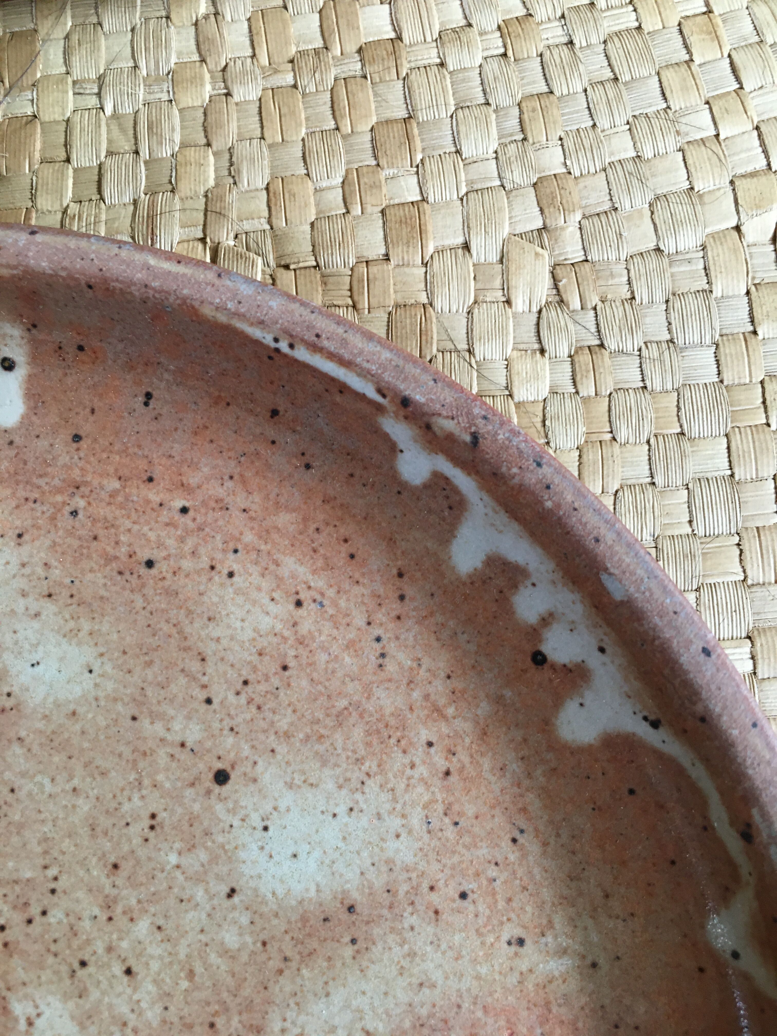 Series of 8 flat sandstone plates