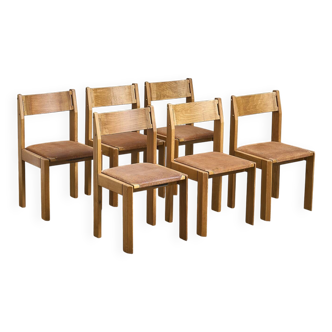 6 chaises de salle à manger par Luigi Gorgoni pour Roche Bobois
