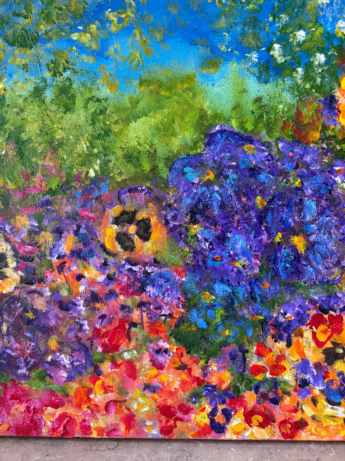 Garden of Thoughts, oil on canvas signed Regina Pecanha 2007