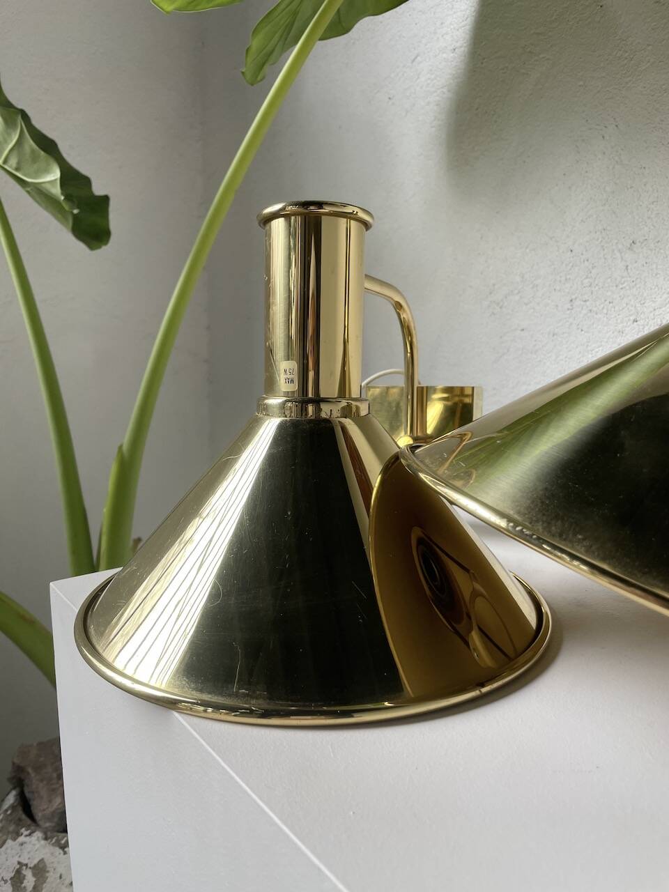 Pair of Hovik Lys brass wall lights Jonas Hidle Denmark