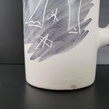 Pitcher and 6 vintage mugs 1950