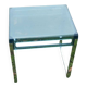 Table d’appoint vintage en plexiglas bleu et acier – Marc Berthier pour Prisunic