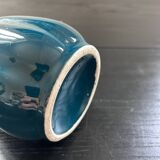 Peacock blue art deco pitcher