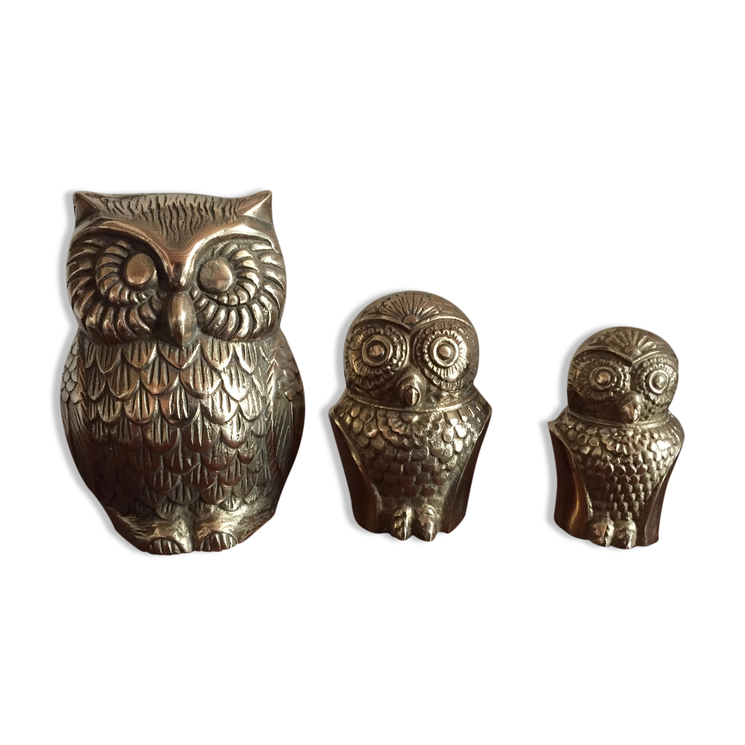 Family of owls owls brass