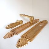 Bronze door plate and handles