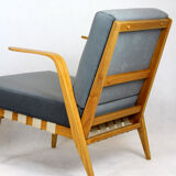 2 fauteuils en bois courbé du milieu du siècle de drevozpracujici druzstvo, 1962, ensemble de 2
