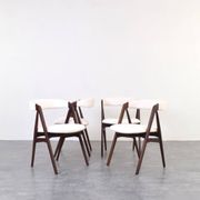 Danish Teak Dining Chairs by Th. Harlev for Farstrup, 1960s, Set of 4.
