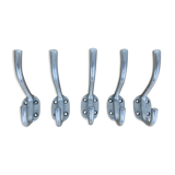 5 vintage aluminum hooks