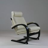 Swedish leather recliner chair Nelo by åke Fribyter