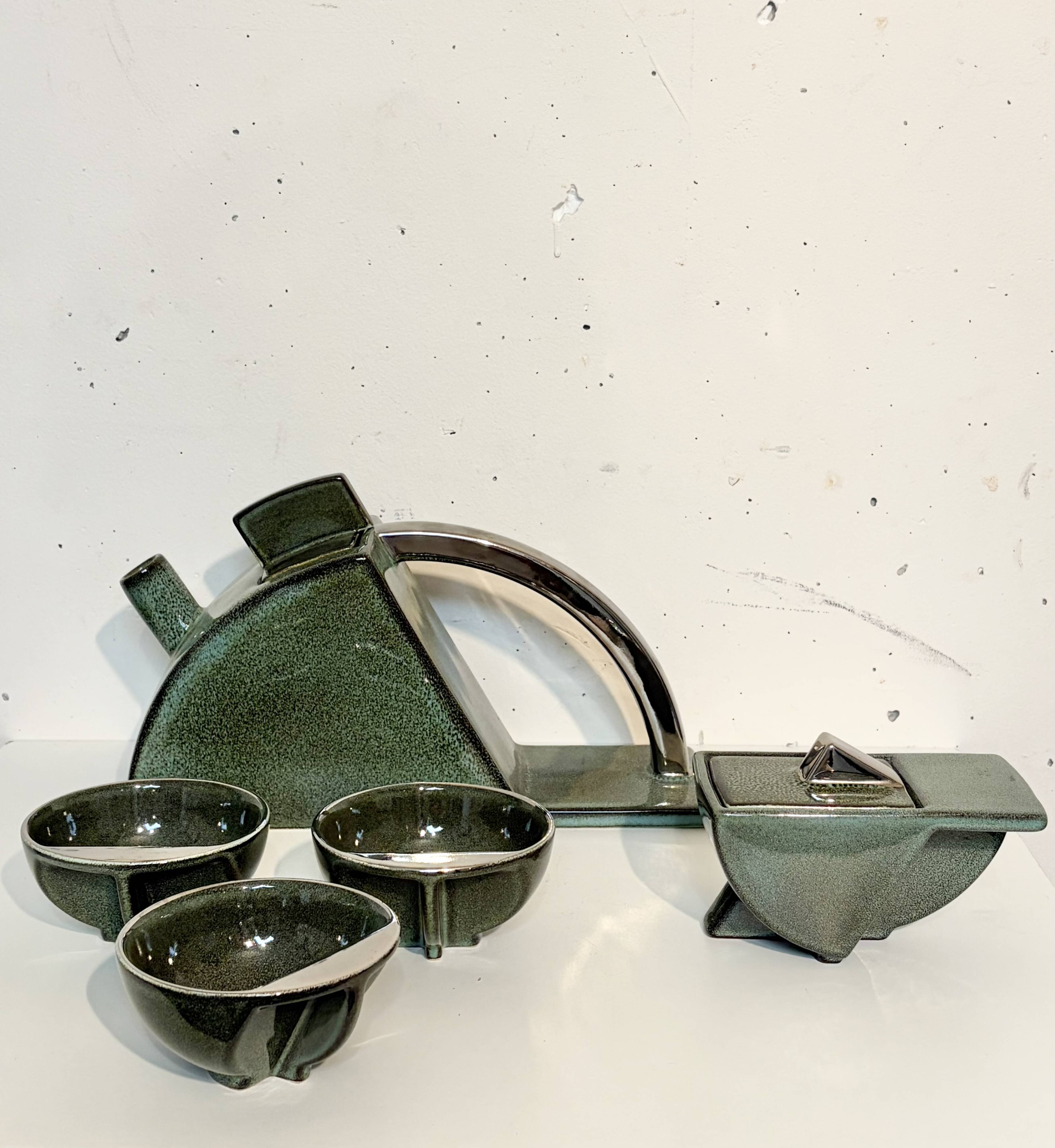 Tea set "Sextant", Yves Cordier, Studio Salins, 1980