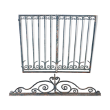 Old gate gate 2 wrought iron beating Sun L 176 cm x H 137 cm