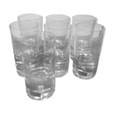 Series of 7 glasses Kosta Boda by Walter Hickman 70s