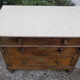 Coffre antique des tiroirs/commode,19ème